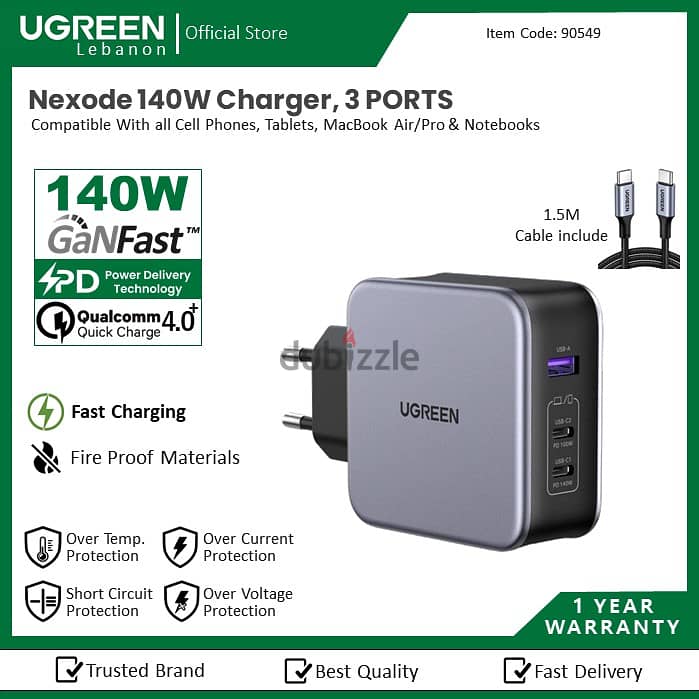 Ugreen Charger Mobile,66W,100W,240W,Power Bank, 1Year Warranty 3