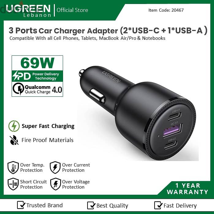 Ugreen Charger Mobile,66W,100W,240W,Power Bank, 1Year Warranty 9