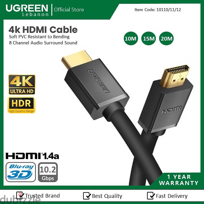 Ugreen Hdmi Cable 4K 8K 1 Year Warranty 1