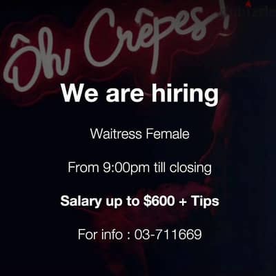 waitress female