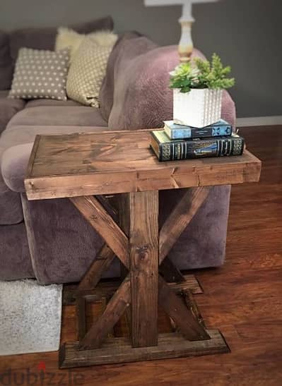 boho wood tables طاولة خشب طبيعي