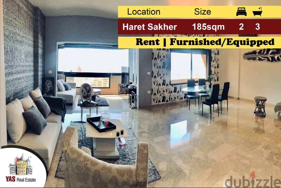 Haret Sakher 185m2 | Rent | Furnished/Equipped | Open View | IV | 0