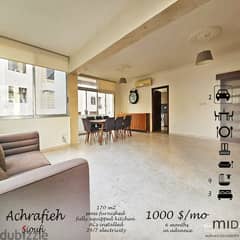 Ashrafieh - Sioufi | Semi Furnished 170m² | Equipped Kitchen | Parking 0