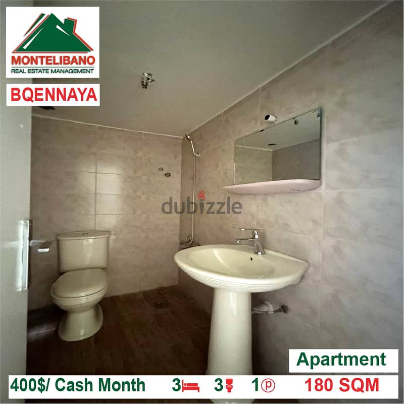 400$/Cash Month!! Apartment for rent in Bqennaya!! 4