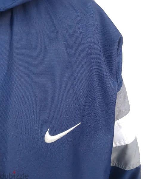 Original "Nike" Navy Blue Big Logo Hooded Anorak Size Men's 2XL/3XL 2