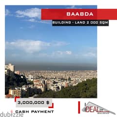 Building & land for sale in Baabda 2000 sqm٢٠٠٠م بناء للبيعref#MS82101 0