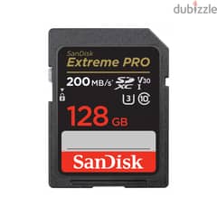 SanDisk 128GB SDXC ExtremePro 200MB