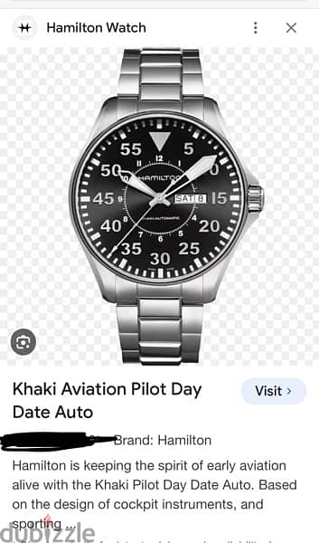 HAMILTON khaki avaition pilot day date auto H64715135 12