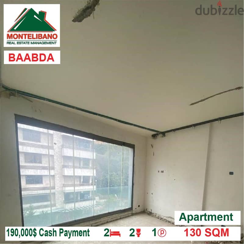 190,000$ Apartment for sale located in Baabda 1