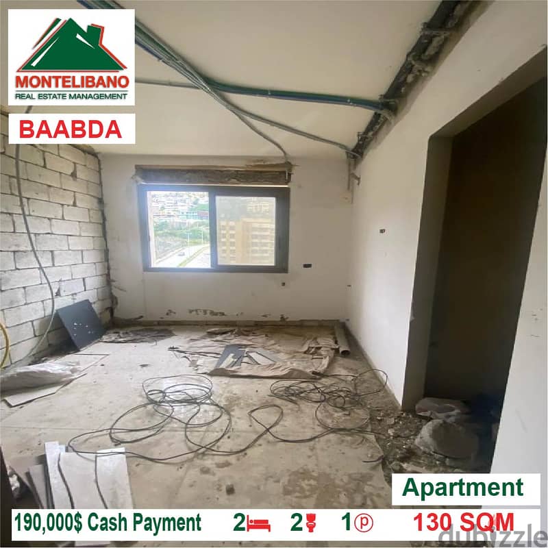 190,000$ Apartment for sale located in Baabda 2