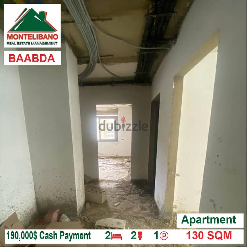 190,000$ Apartment for sale located in Baabda 3