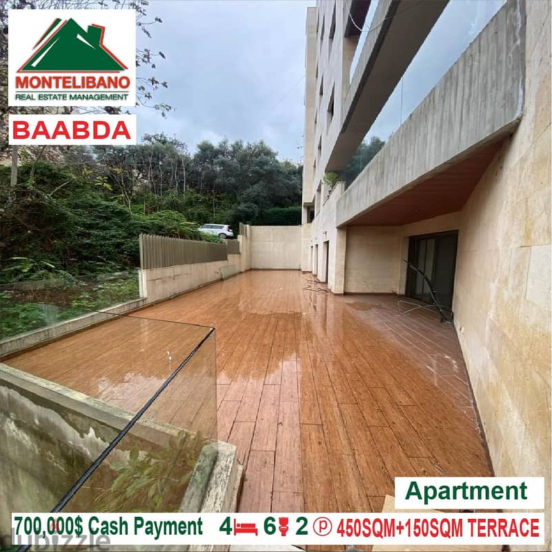 700,000$ Apartment for sale located in Baabda 1