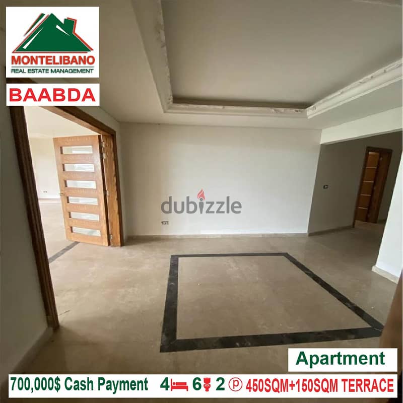 700,000$ Apartment for sale located in Baabda 3