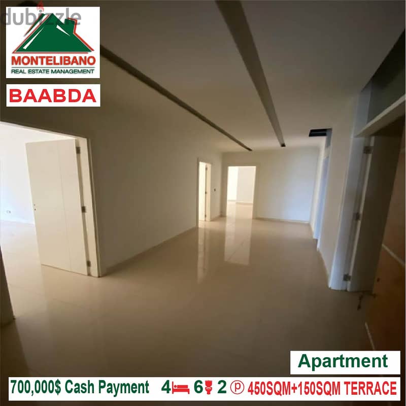 700,000$ Apartment for sale located in Baabda 5