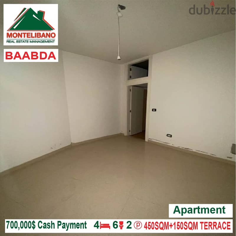 700,000$ Apartment for sale located in Baabda 7