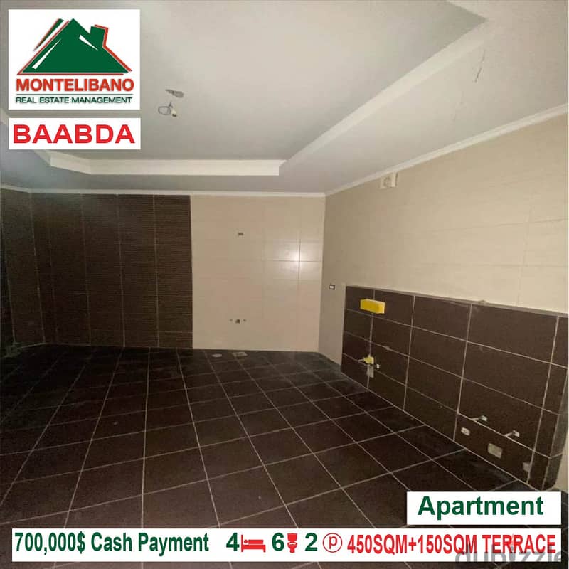 700,000$ Apartment for sale located in Baabda 8