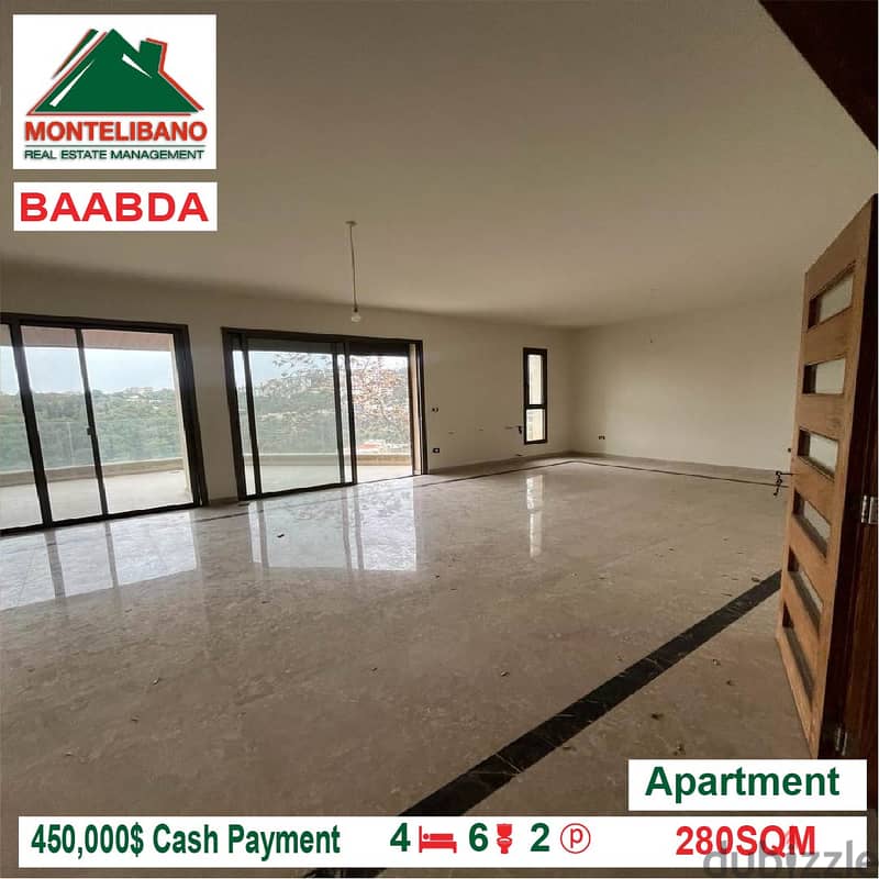 450,000$ Apartment for sale located in Baabda 0