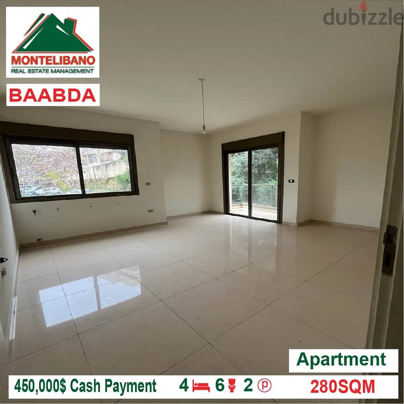 450,000$ Apartment for sale located in Baabda 2
