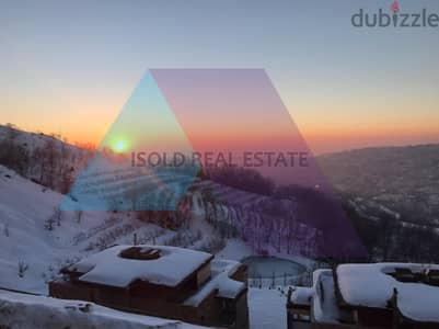 40 m2 chalet+pool+mountain view for sale in Fakra- شاليه للبيع في فقرا