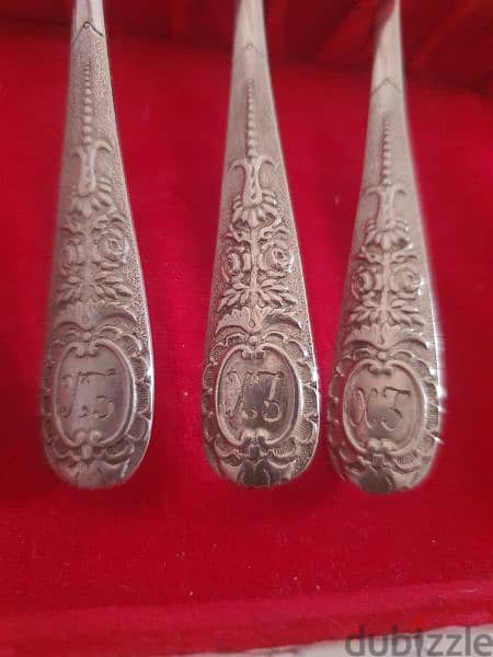 silver set of 12 pieces,6 spoons and 6 forks. 15 cm 1