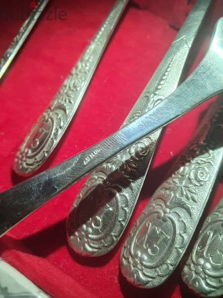 silver set of 12 pieces,6 spoons and 6 forks. 15 cm 5