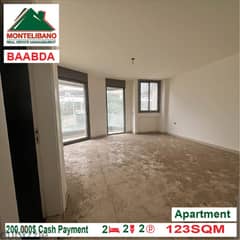 200,000$!! Aparrment for sale located in Baabda 0