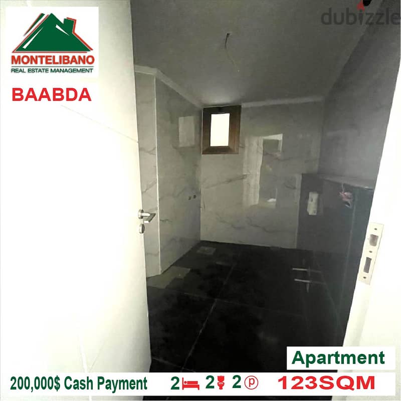 200,000$!! Aparrment for sale located in Baabda 3