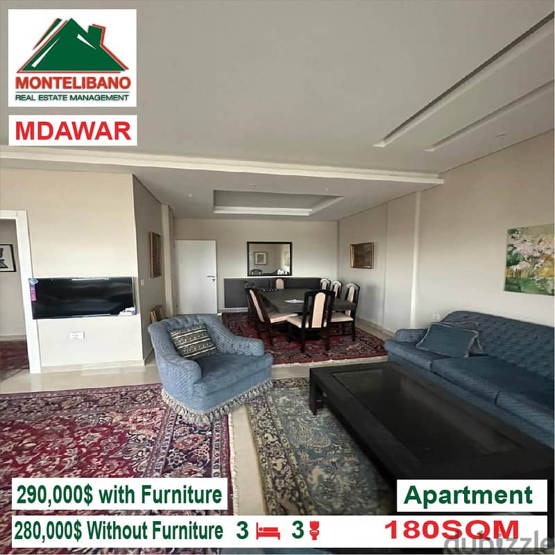 280000$!!! Apartment for sale located in Mdawar Mar Mikhayel 1