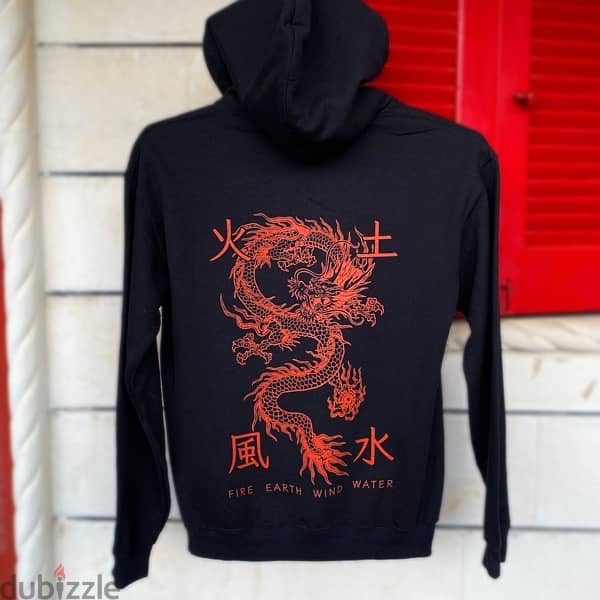 SCW Dragon Graphic Black Hoodie. 2