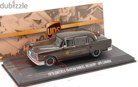 Checker Taxi Cab 1975 (UPS postal) diecast car model 1;43