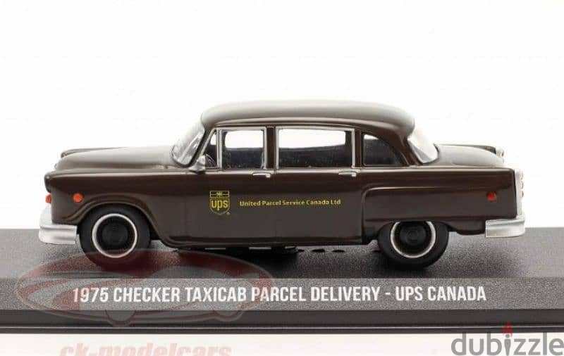 Checker Taxi Cab 1975 (UPS postal) diecast car model 1;43 2