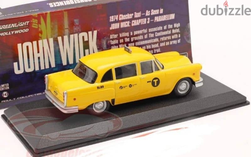 Checker Taxi Cab New York (John Wick III) diecast car model 1;43 4