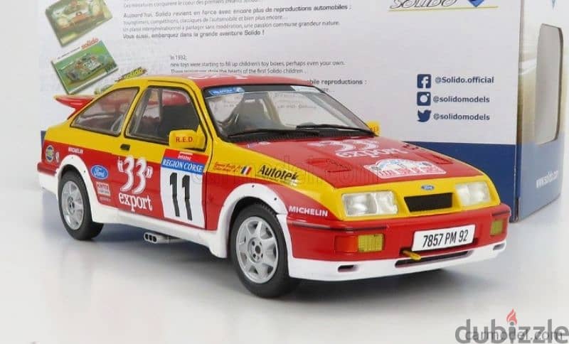 Ford Sierra RS Cosworth 1987 diecast car model 1;18 3