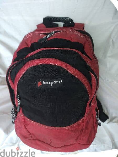 Exsport backpack used once 4 zippers size xl 1