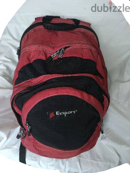 Exsport backpack used once 4 zippers size xl 5