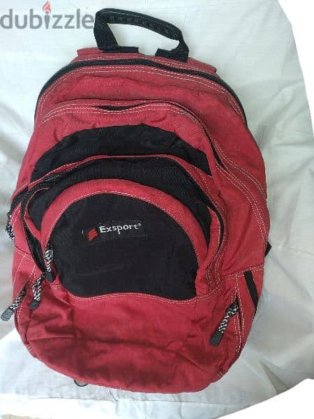 Exsport backpack used once 4 zippers size xl 6