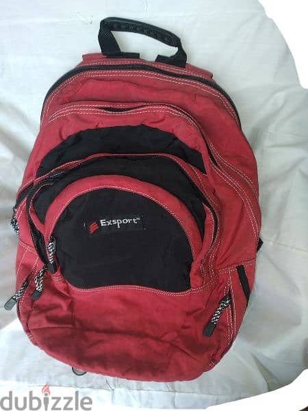 Exsport backpack used once 4 zippers size xl 8