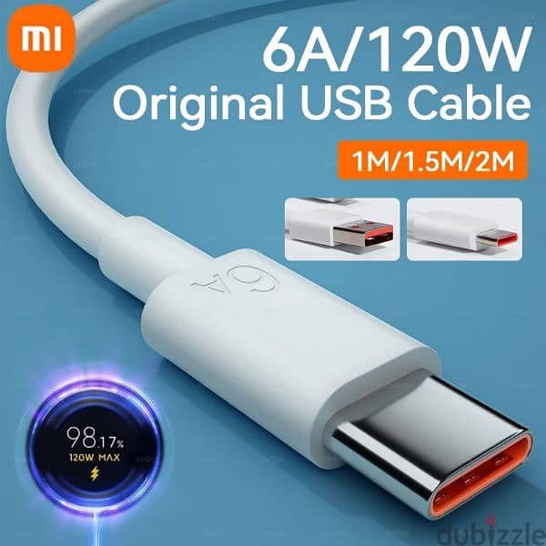 Xiaomi mi cable 67w/120w max turbo charge 3
