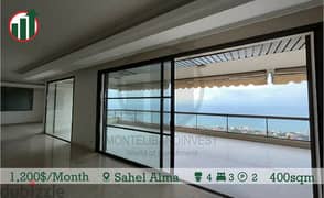 Catchy Rent!1.200$ / Month!! Apartment for Rent in Sahel alma!!