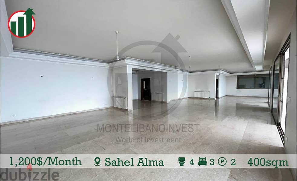 Catchy Rent!1.200$ / Month!! Apartment for Rent in Sahel alma!! 3