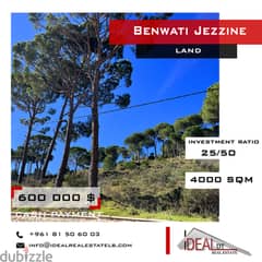 Land for sale In jezzine 4000 sqm ارض للبيع في جزينref#jj26056