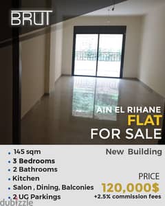 Brand New 145 sqm Apartment for sale in Ain el Rihani - 827$/sqm