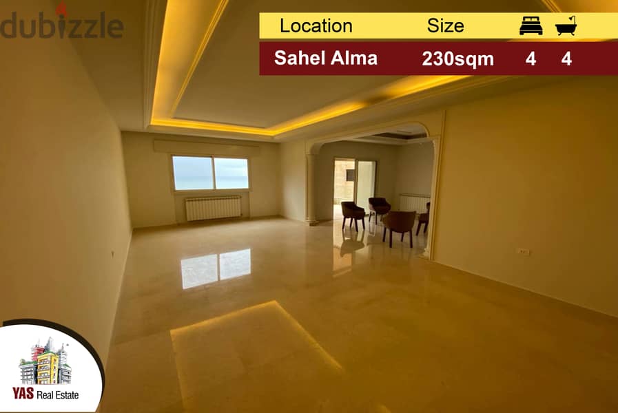 Sahel Alma 230m2 | Sea View | Well Maintained | Luxury | MH | 0