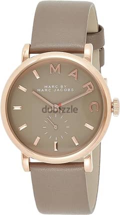 Marc Jacobs Womens Quartz Watch, Analog Display and Leather Strap MBM1
