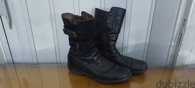 nero giardino leather bikers shoes 41/42 0