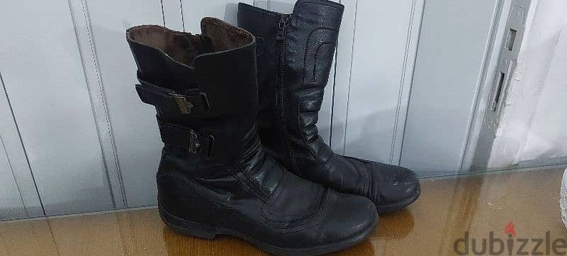 nero giardino leather bikers shoes 41/42 2