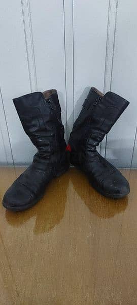 nero giardino leather bikers shoes 41/42 3
