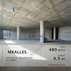 Warehouse for rent in MKALLES - 480 MT2 - 4.5 M Height 0