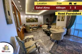 Sahel Alma 450m2 | Terrace | Open View | Semi Furnished | Renovated |