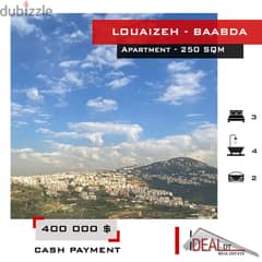Apartment for sale in Baabda - Louaizeh 250 sqm شقة للبيع ref#MS82103